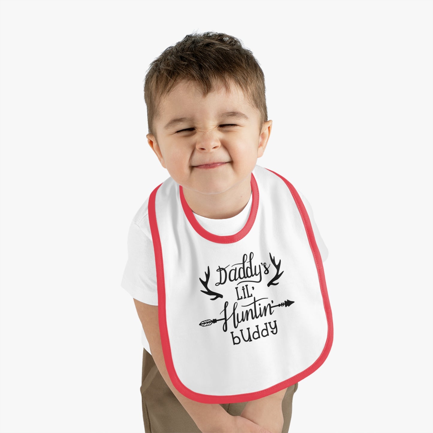 Daddy's Lil Huntin Buddy Baby Jersey Bib