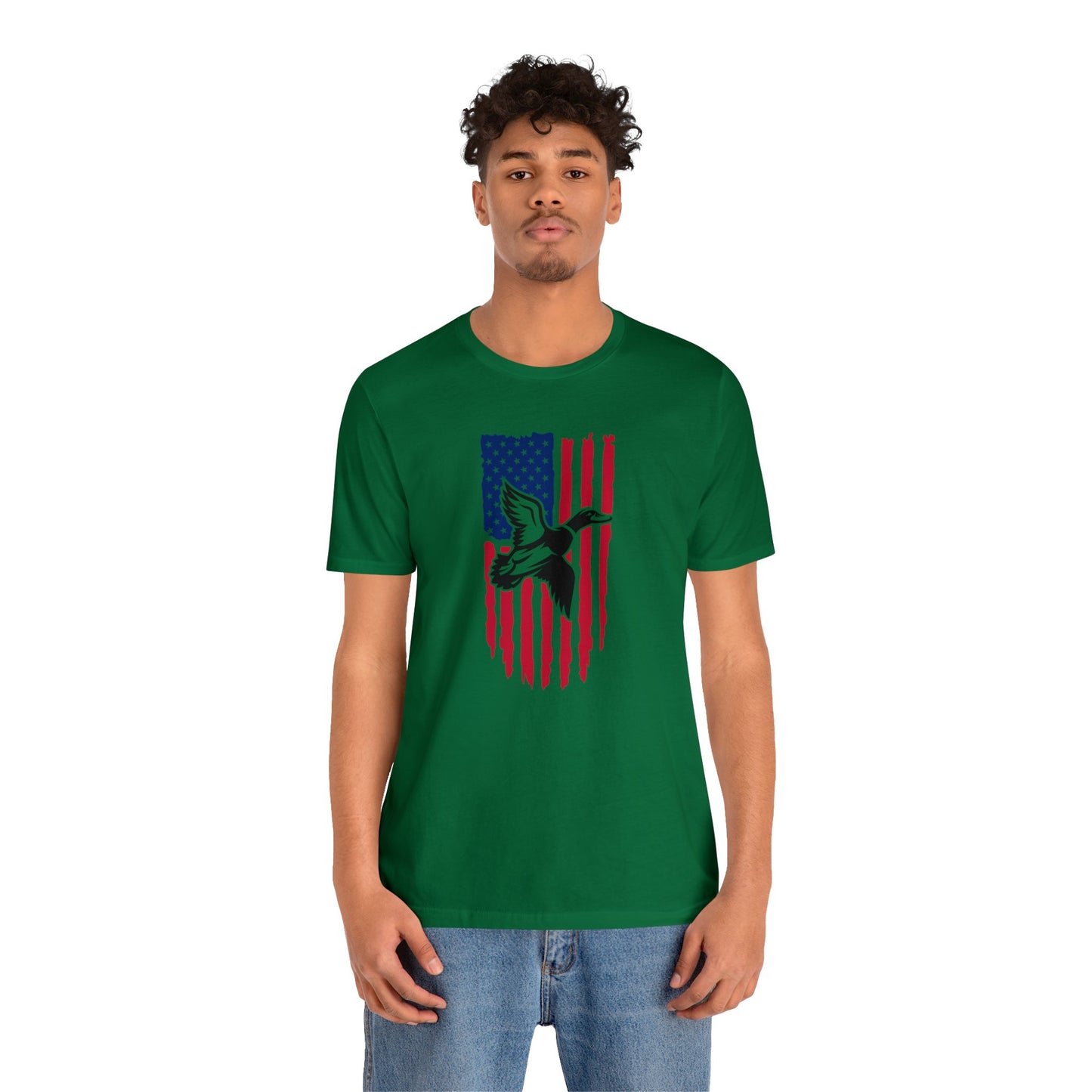 Duck Flying American Flag T-Shirt