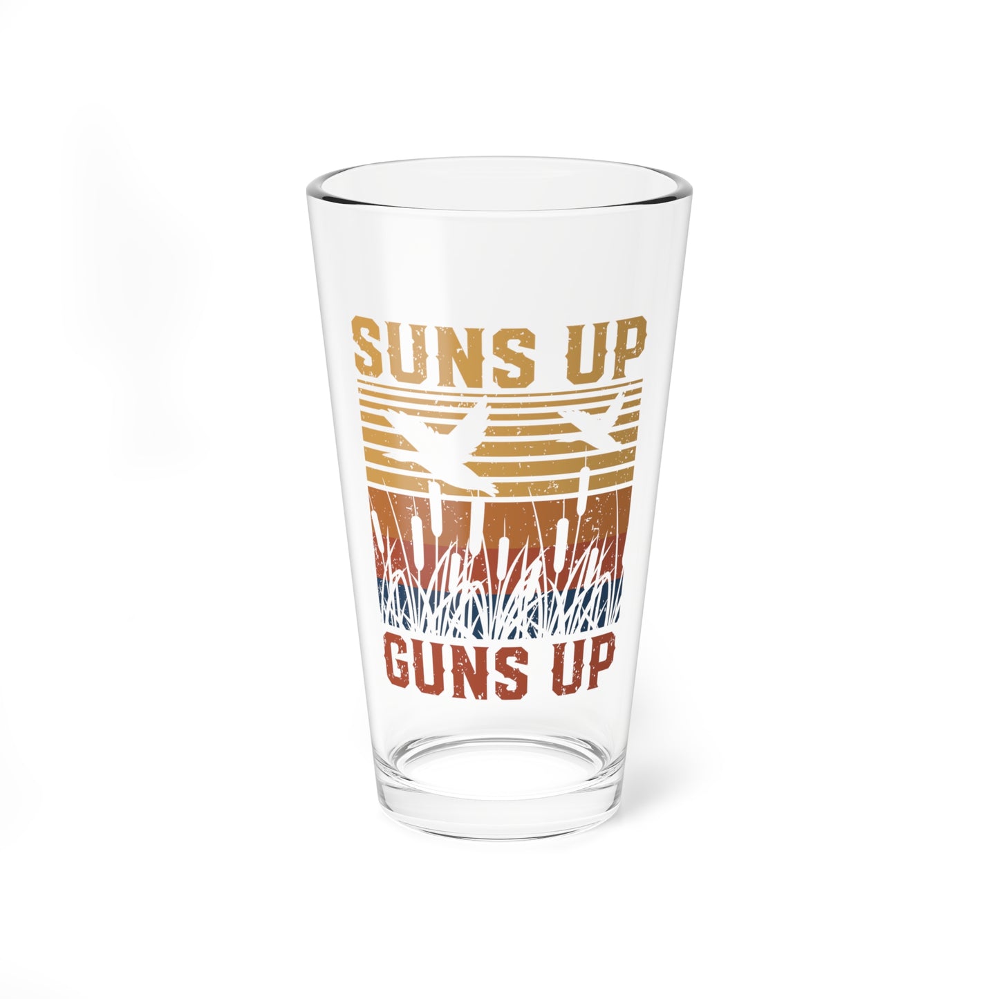 Suns Up Guns Up Duck Hunting Pint Glass