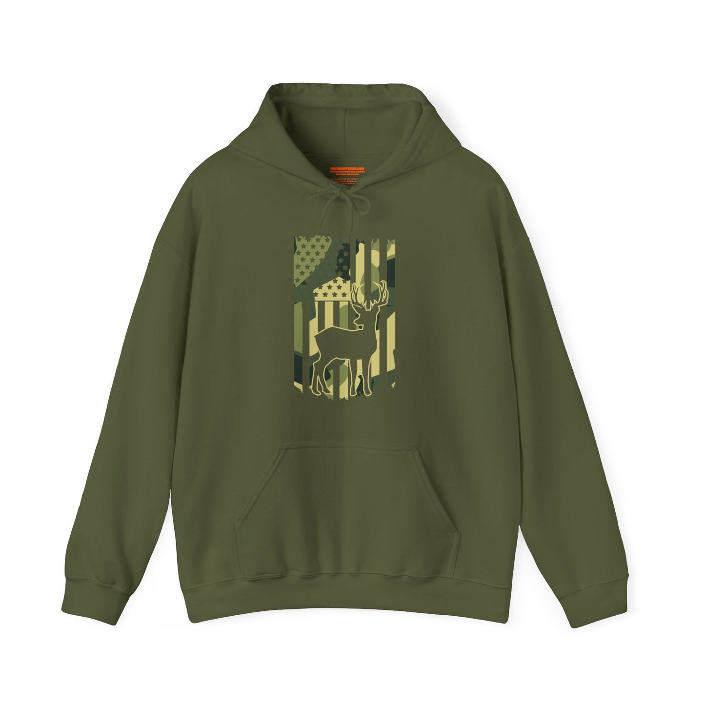 Deer Camo Flag Hooded Sweatshirt