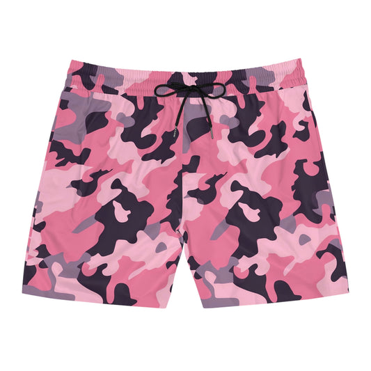 Pink Camo Swim Trunks