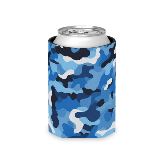 Blue Camo Can Cooler