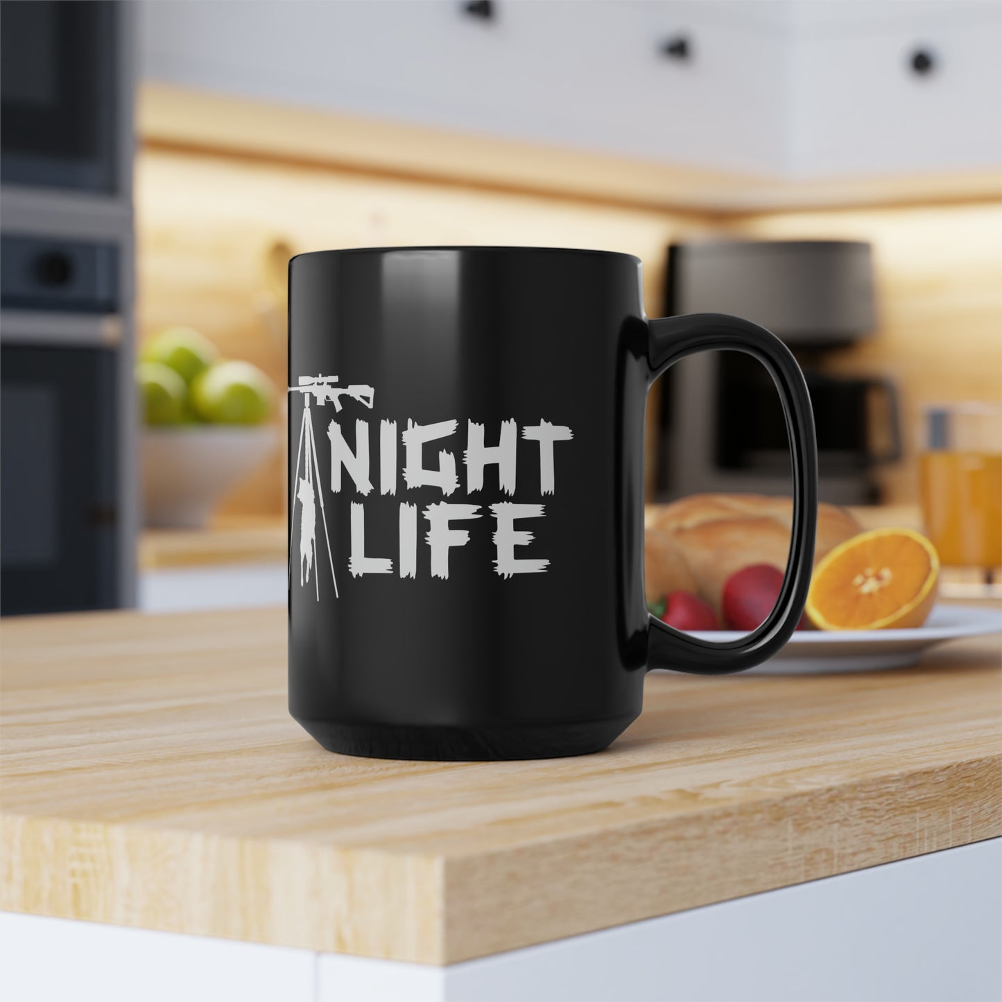 Coyote Hunting Night Life Mug, 15oz