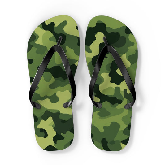 Light Green Camo Flip Flops