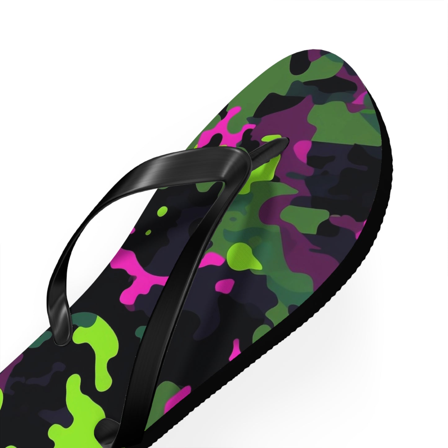 Neon Camo Flip Flops