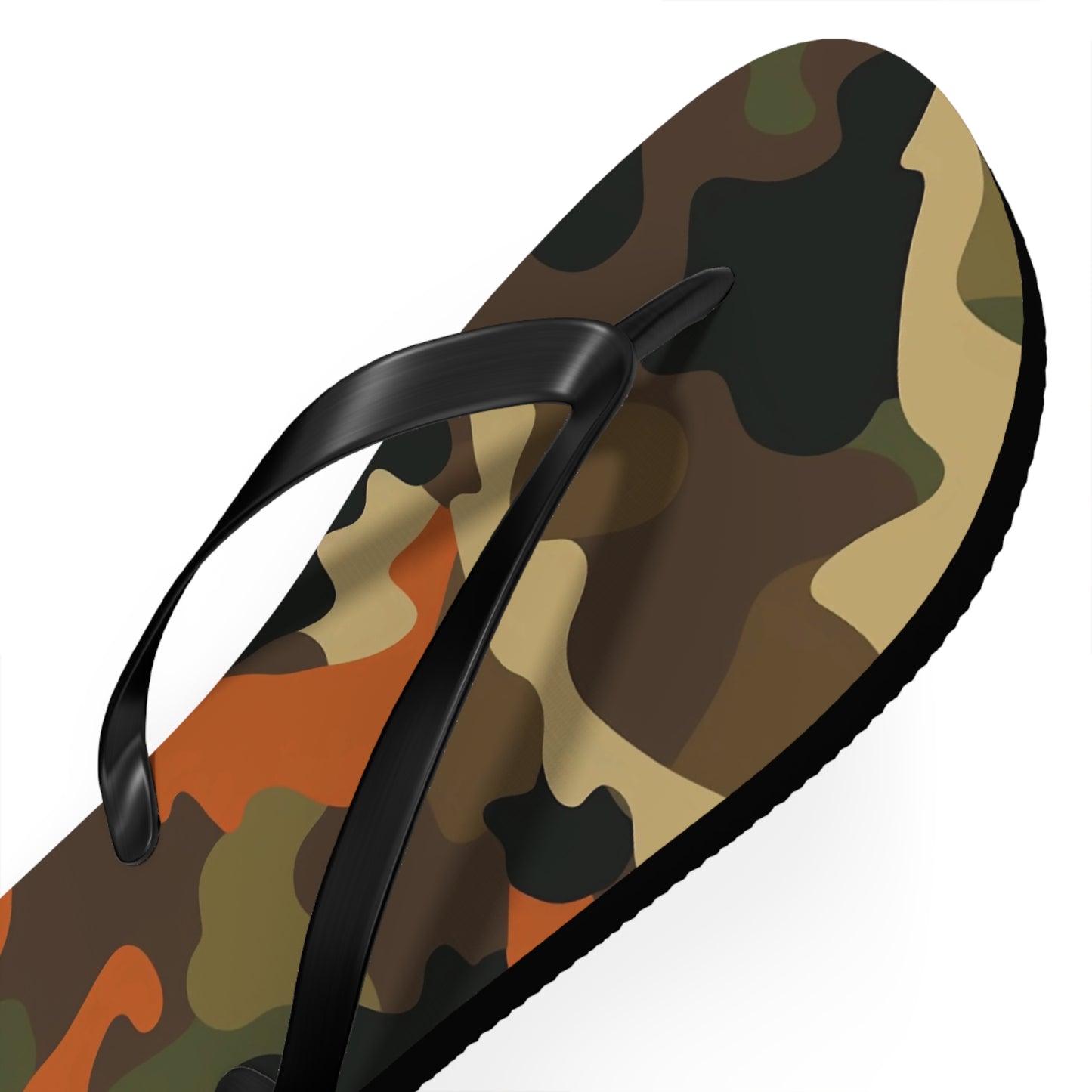 Orange Camo Flip Flops