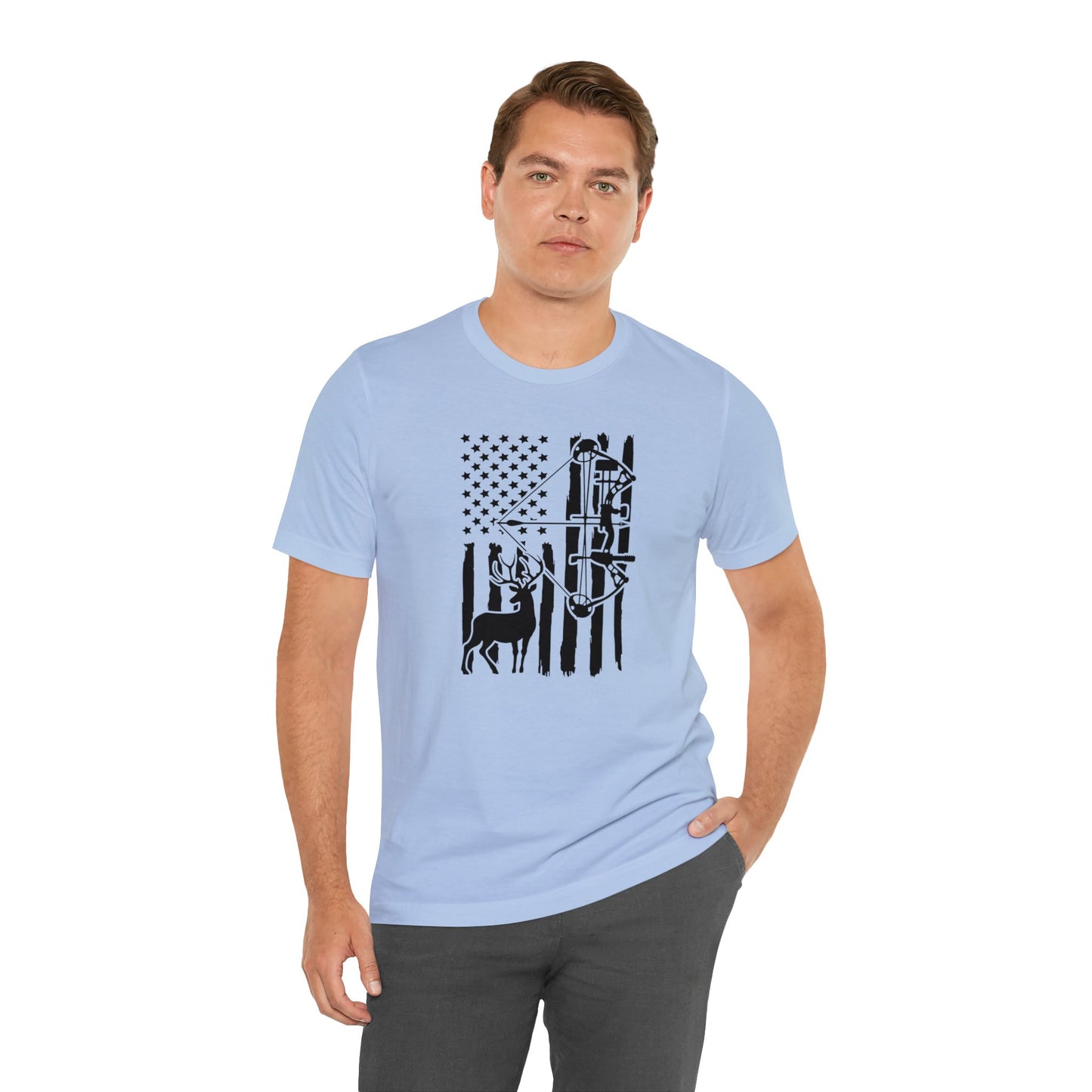 Bow Hunting American Flag T-Shirt