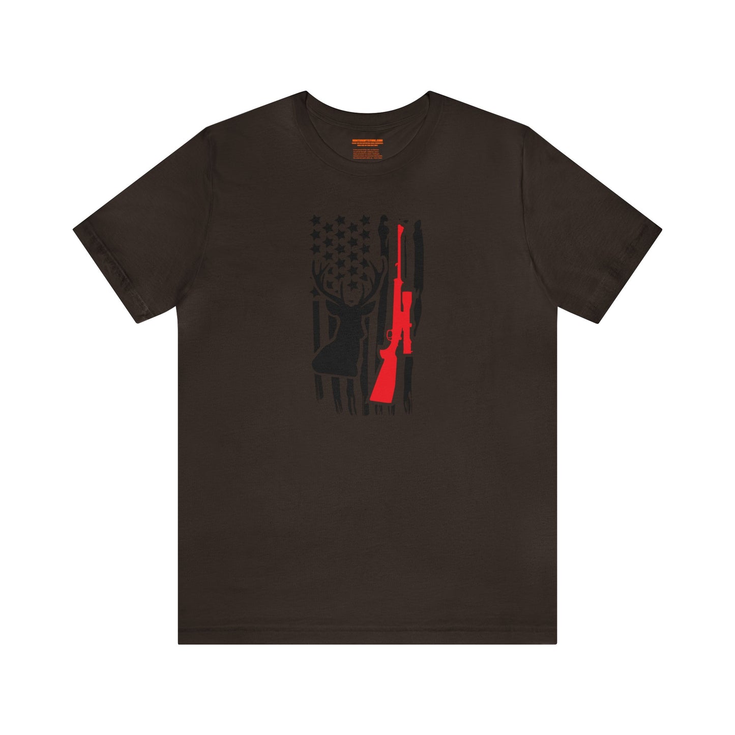 Deer Gun American Flag T-Shirt