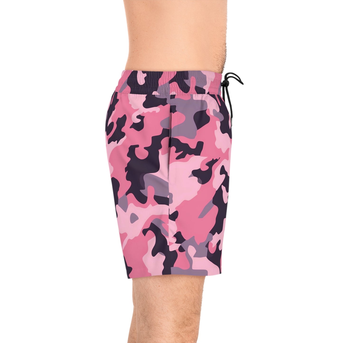 Pink Camo Swim Trunks