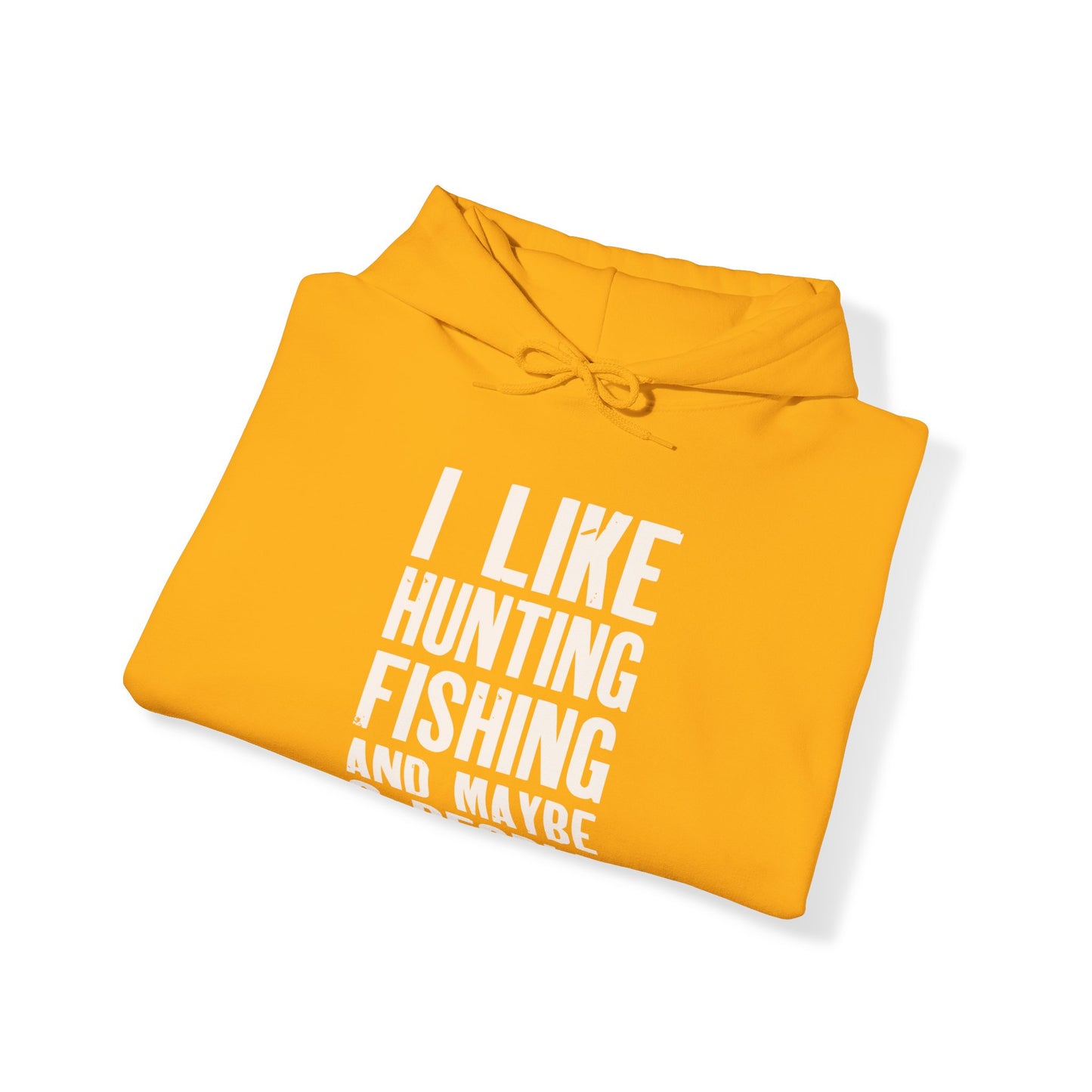 I Like Hunting Fishing and Maybe 3 People Hooded Sweatshirt