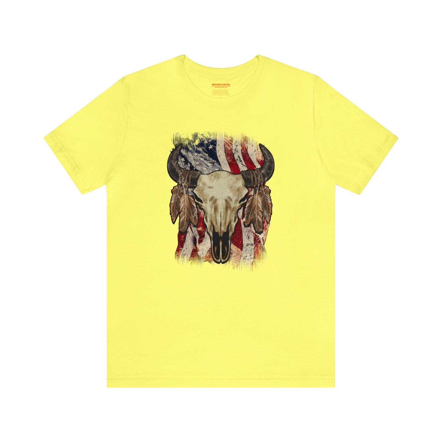 Bison Head American Flag T-Shirt