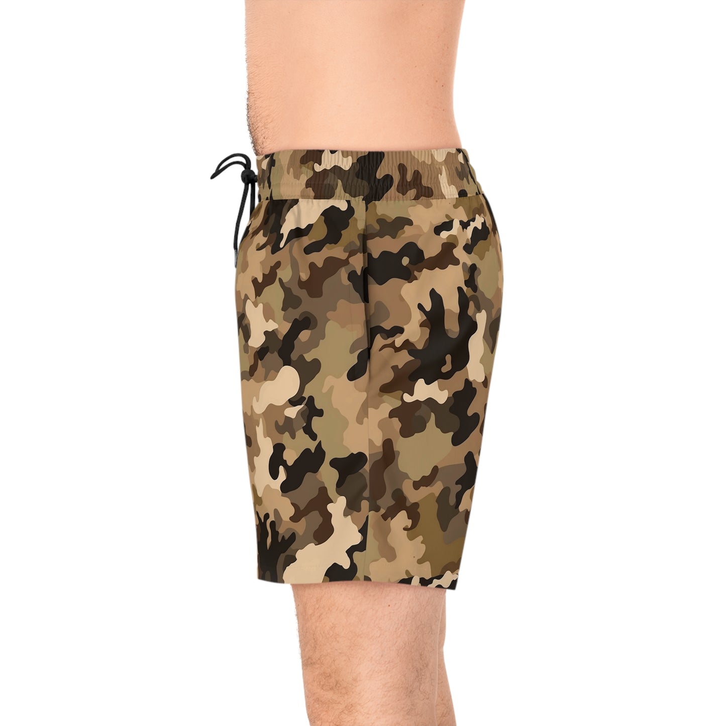 Brown Camo Swim Trunks