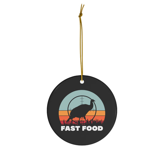 Fast Food Turkey Ceramic Christmas Ornament