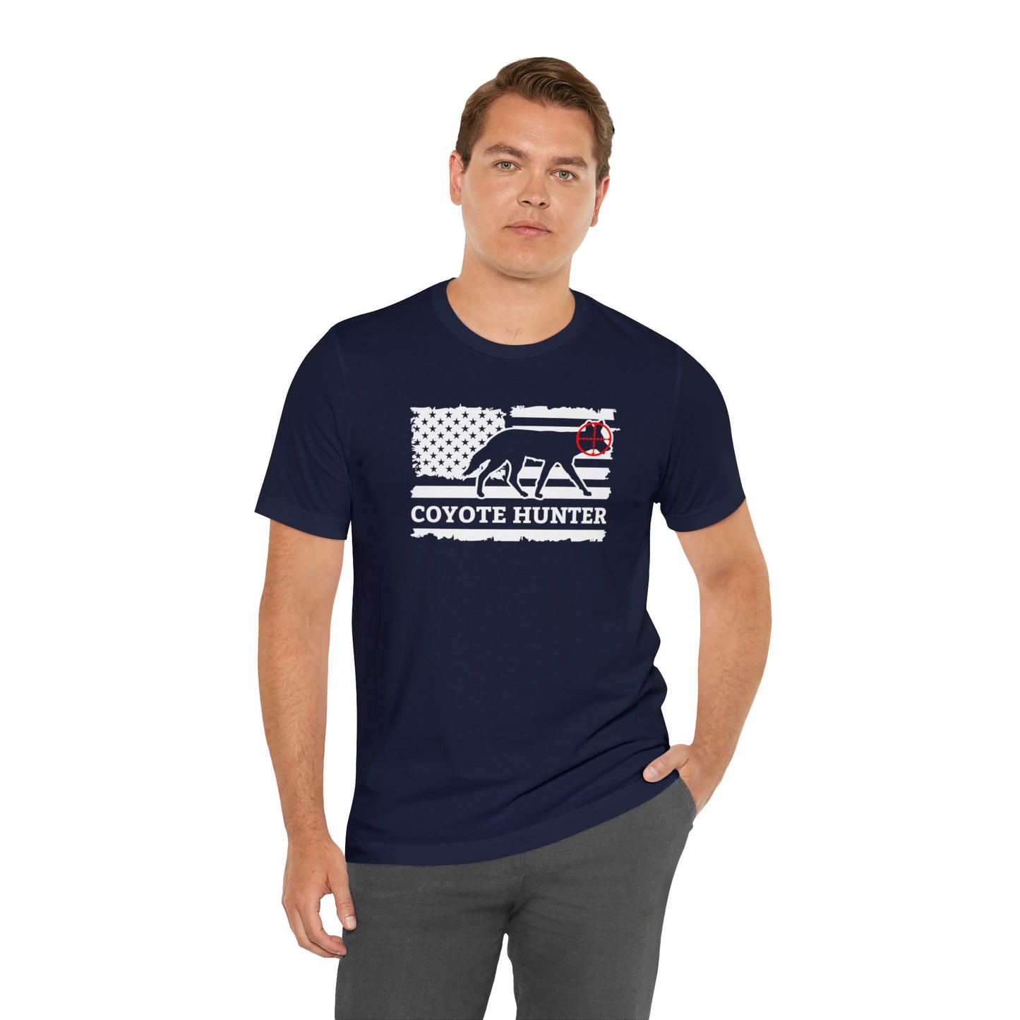 American Flag Coyote Hunter T-Shirt