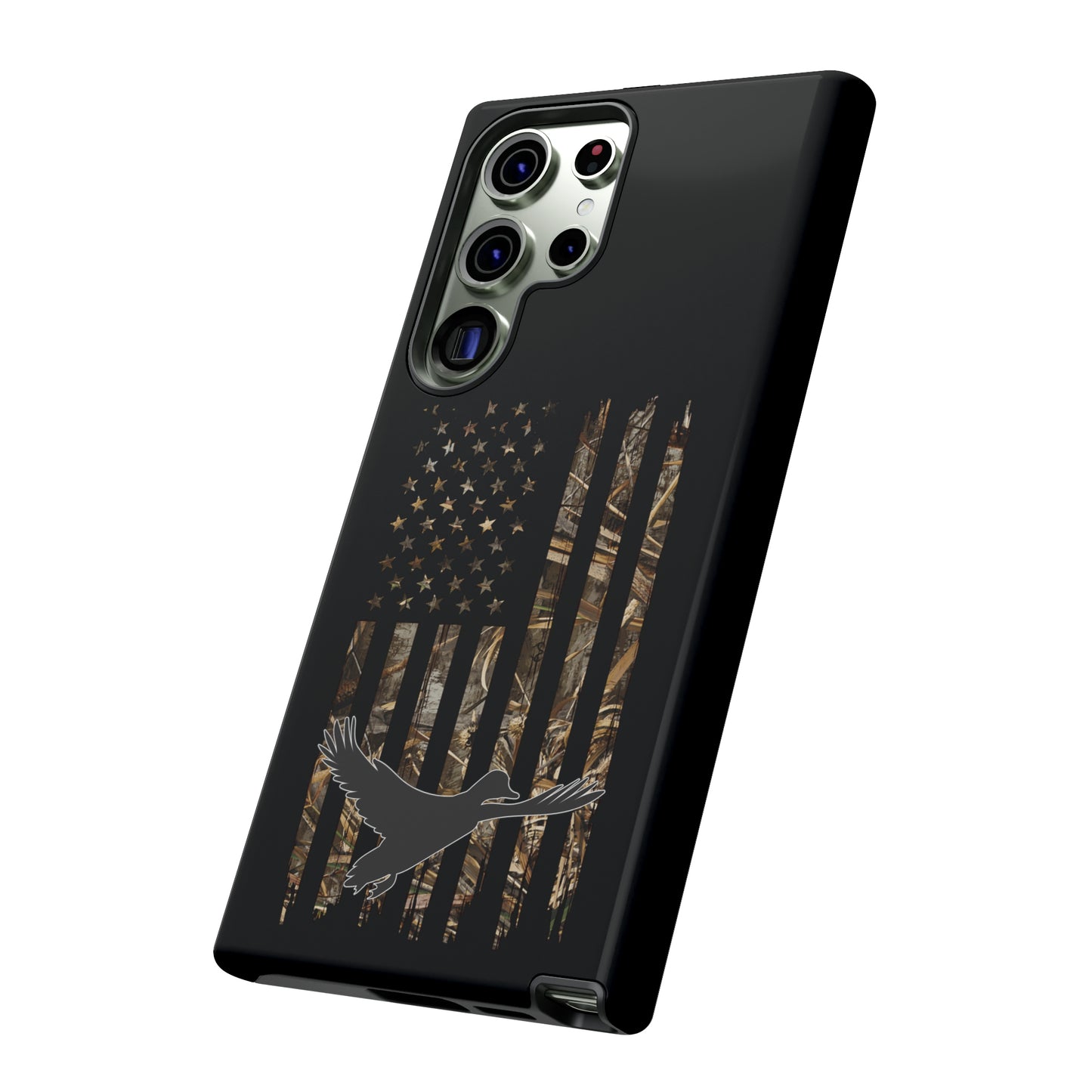 Camo Duck American Flag Phone Case