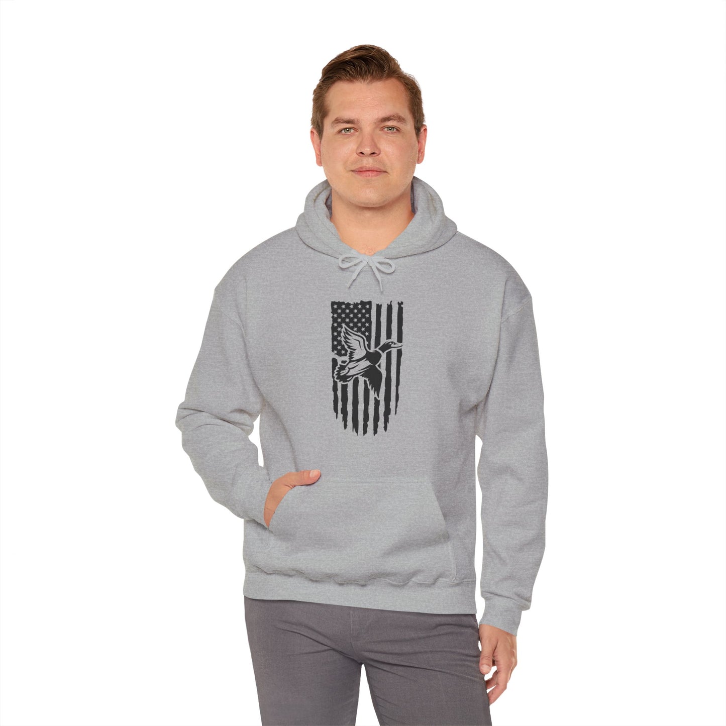 Duck American Flag Hooded Sweatshirt