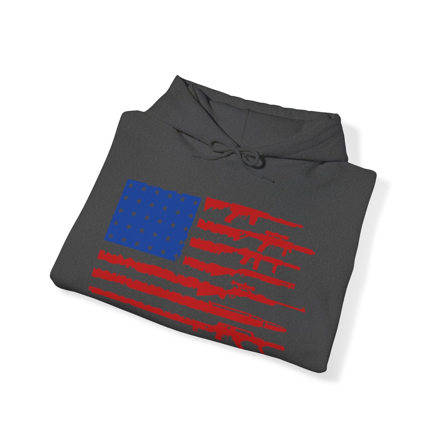 USA Gun Flag Hooded Sweatshirt