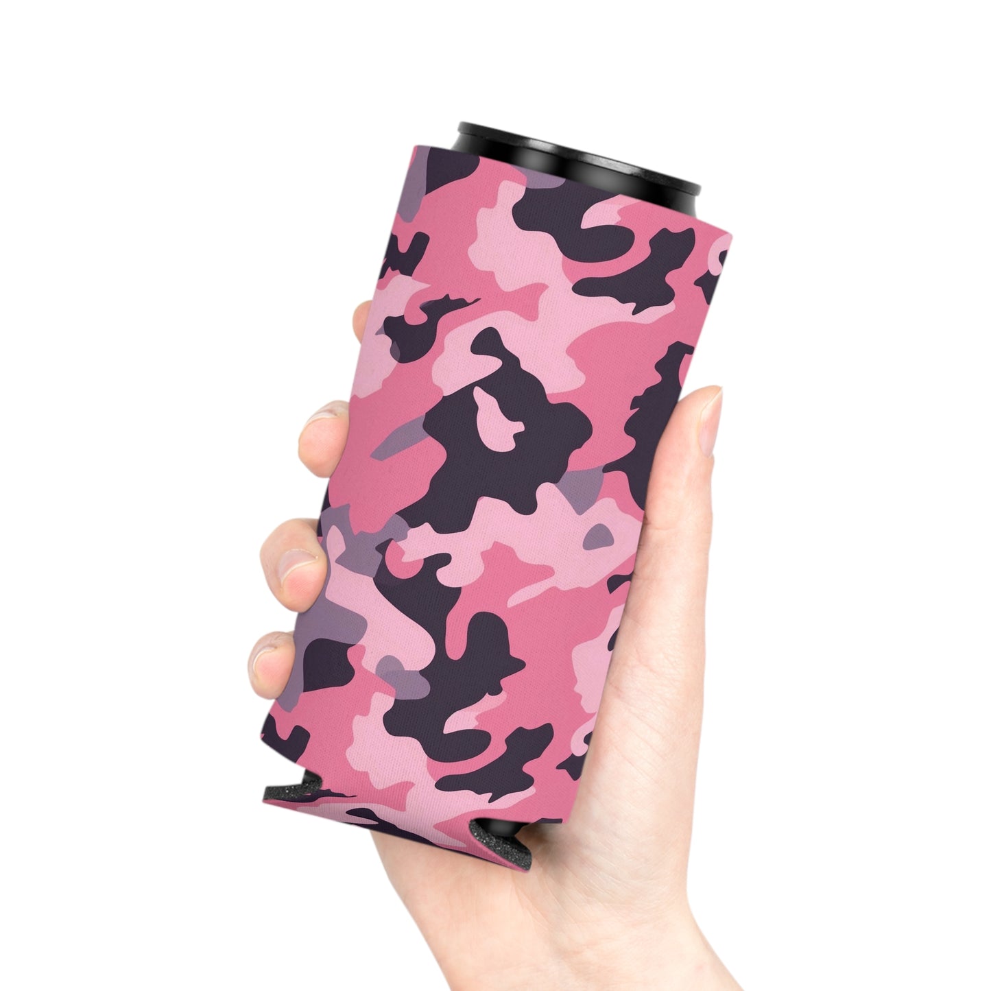 Pink Camo Can Cooler