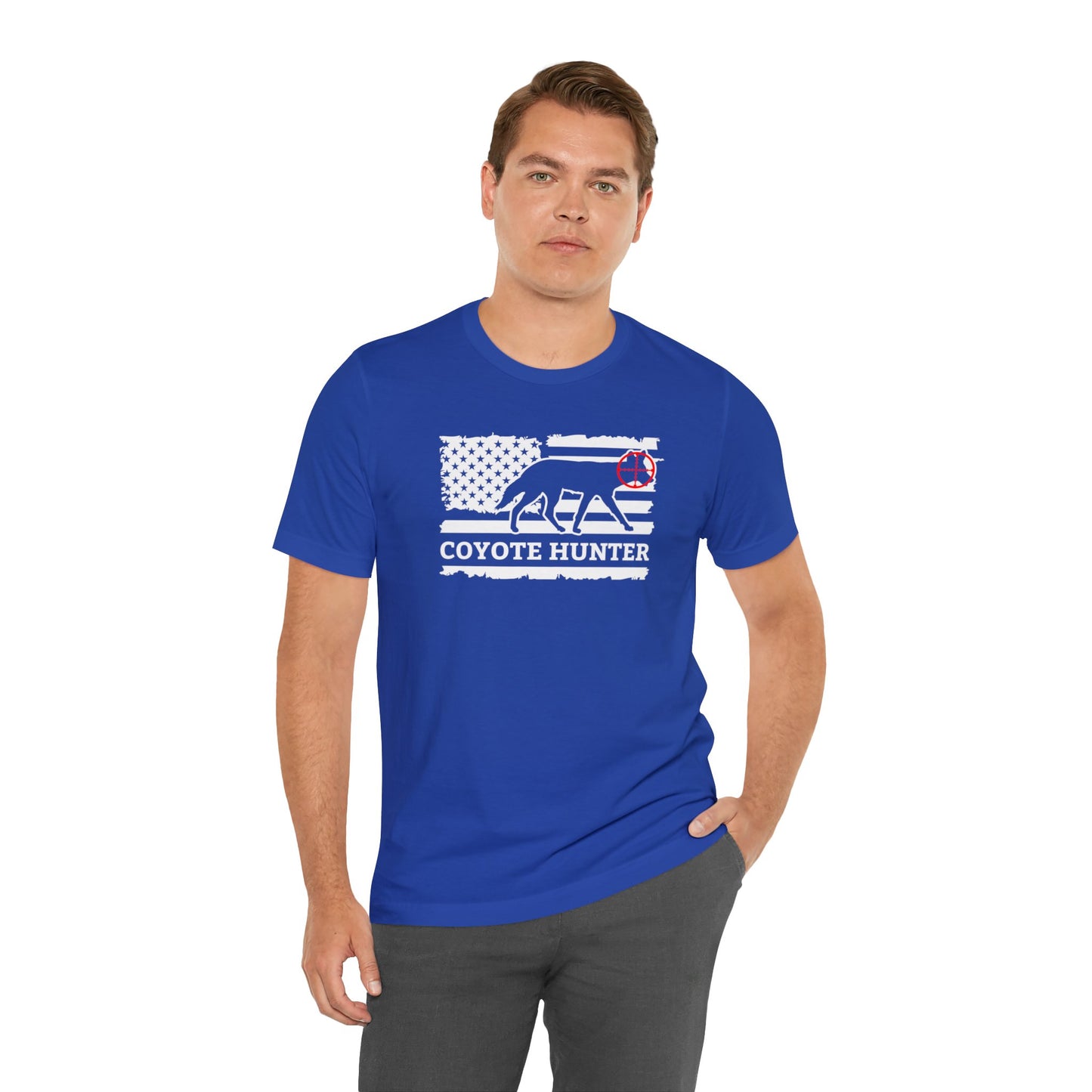 American Flag Coyote Hunter T-Shirt