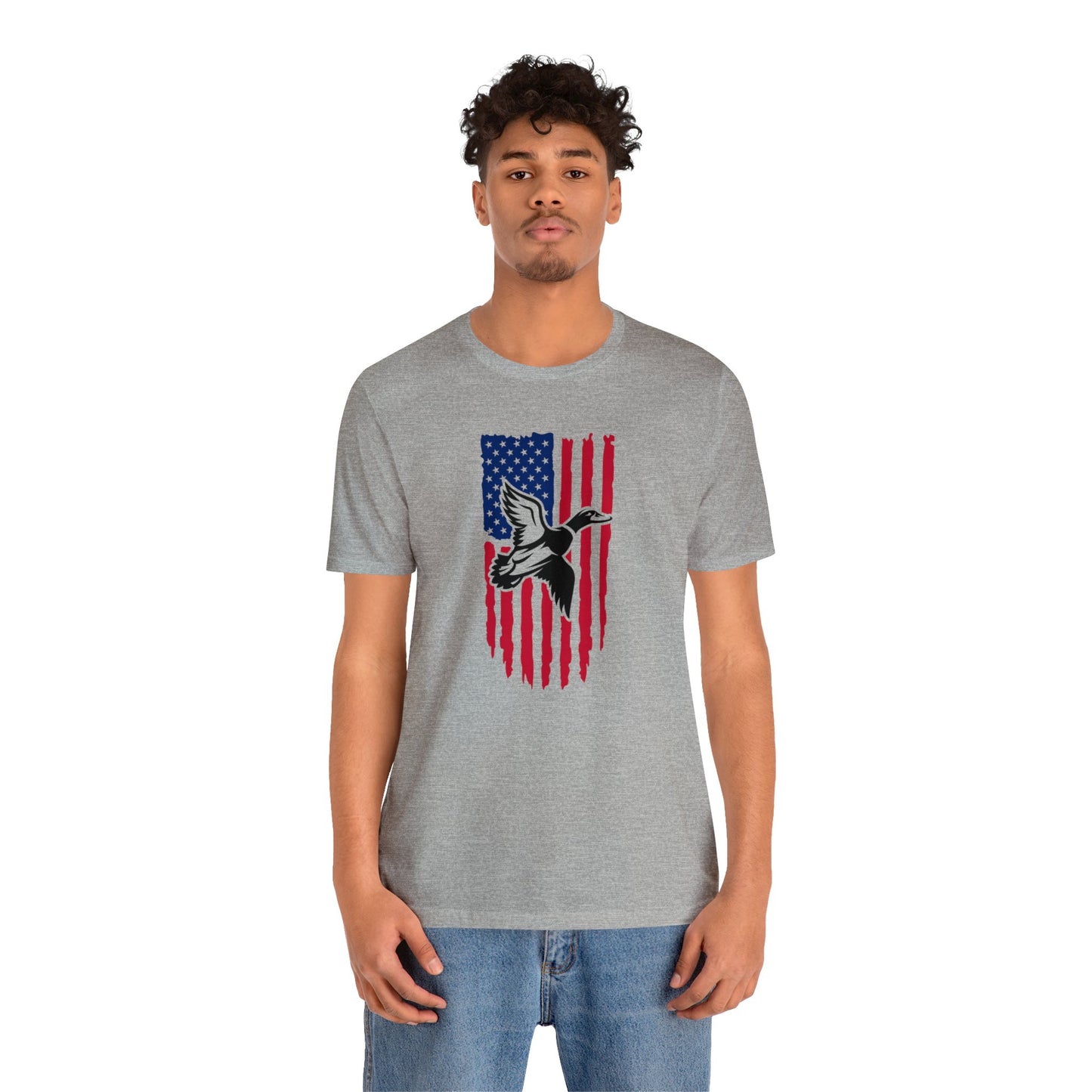 Duck Flying American Flag T-Shirt