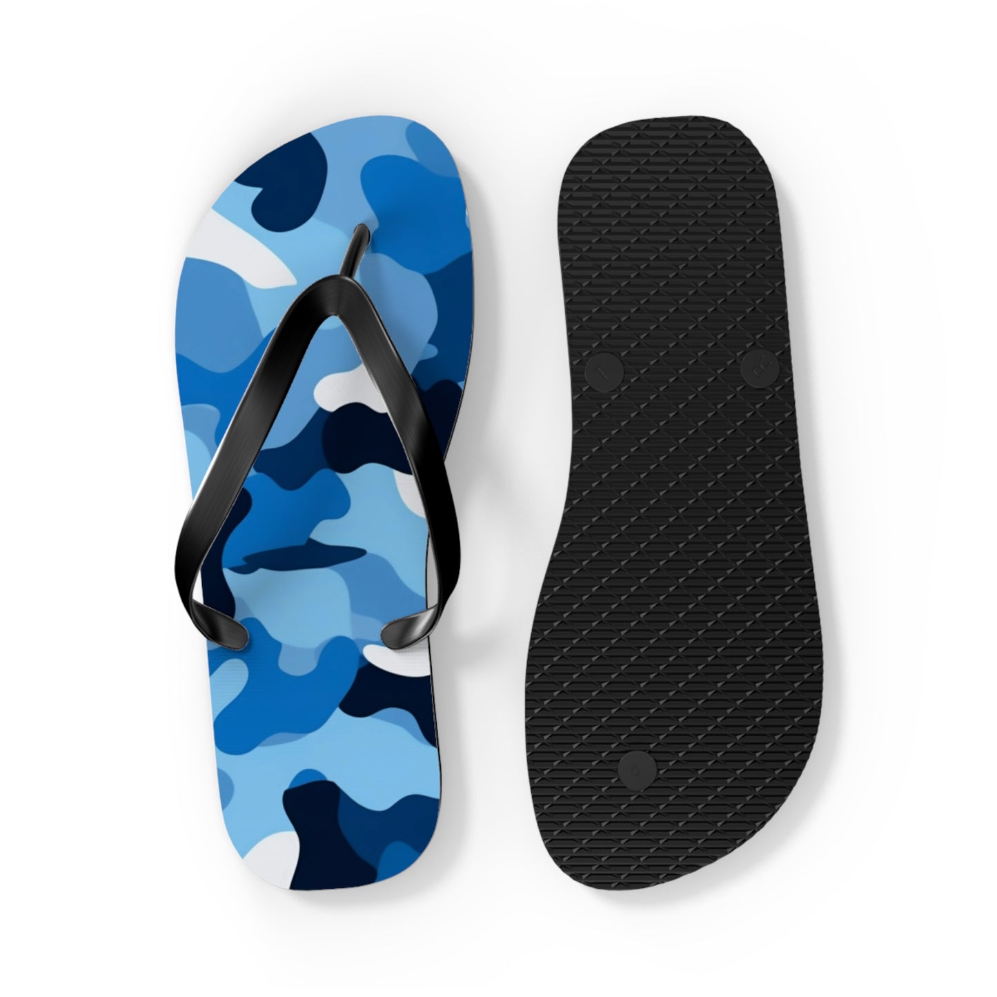 Blue Camo Flip Flops