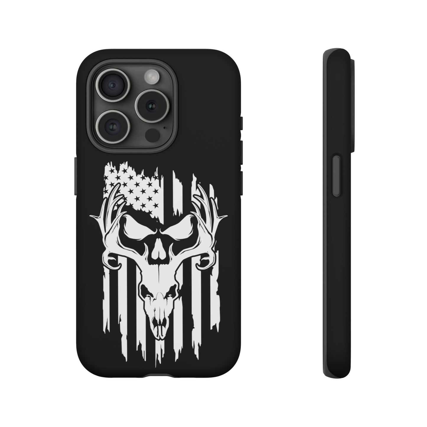 Deer Skull American Flag Phone Case