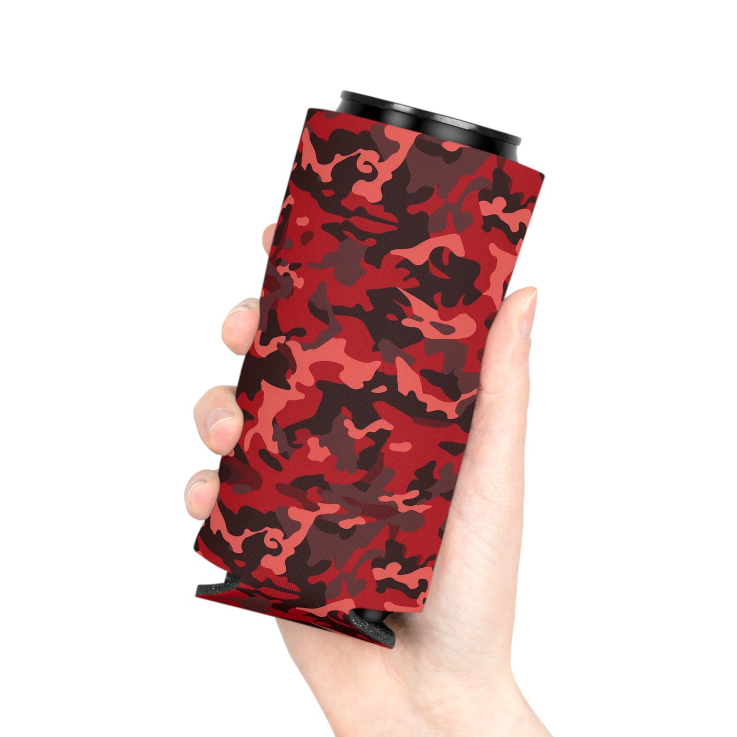 Red Camo Can Cooler