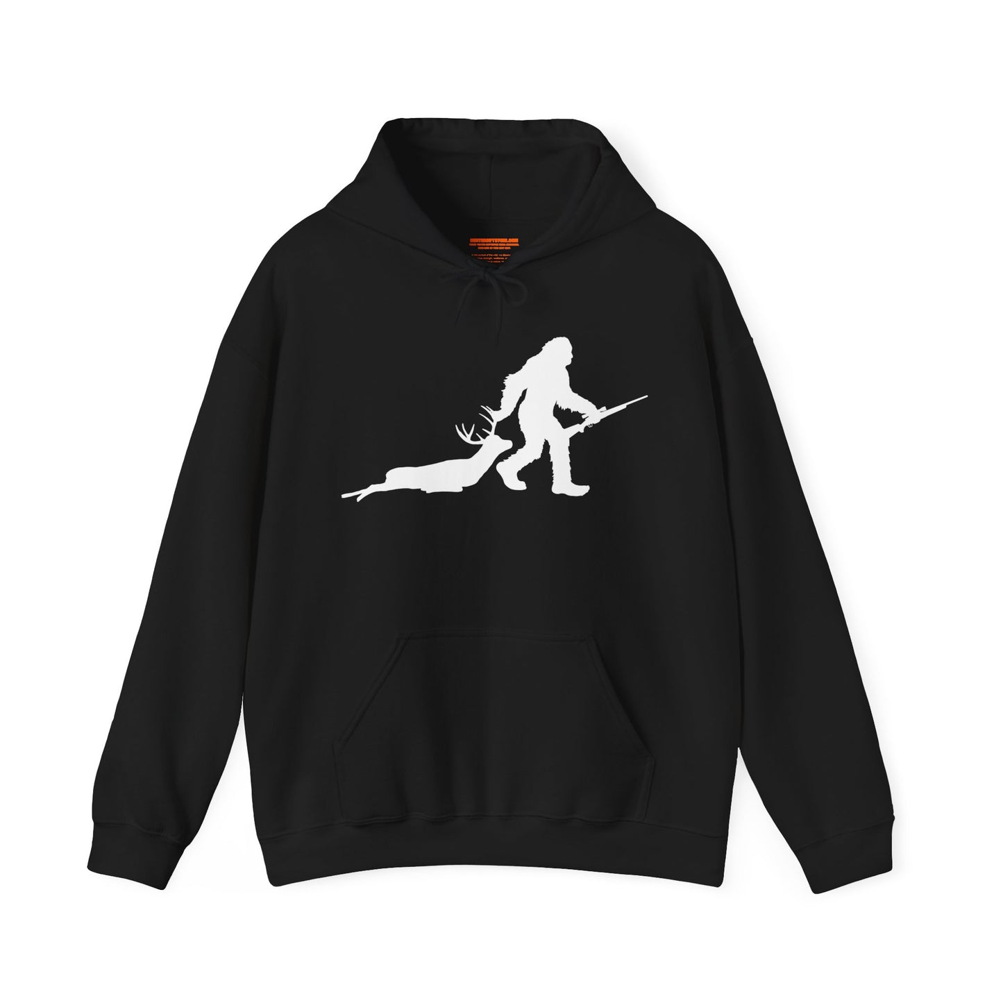 Bigfoot Dragging Deer Hooded Sweatshirt