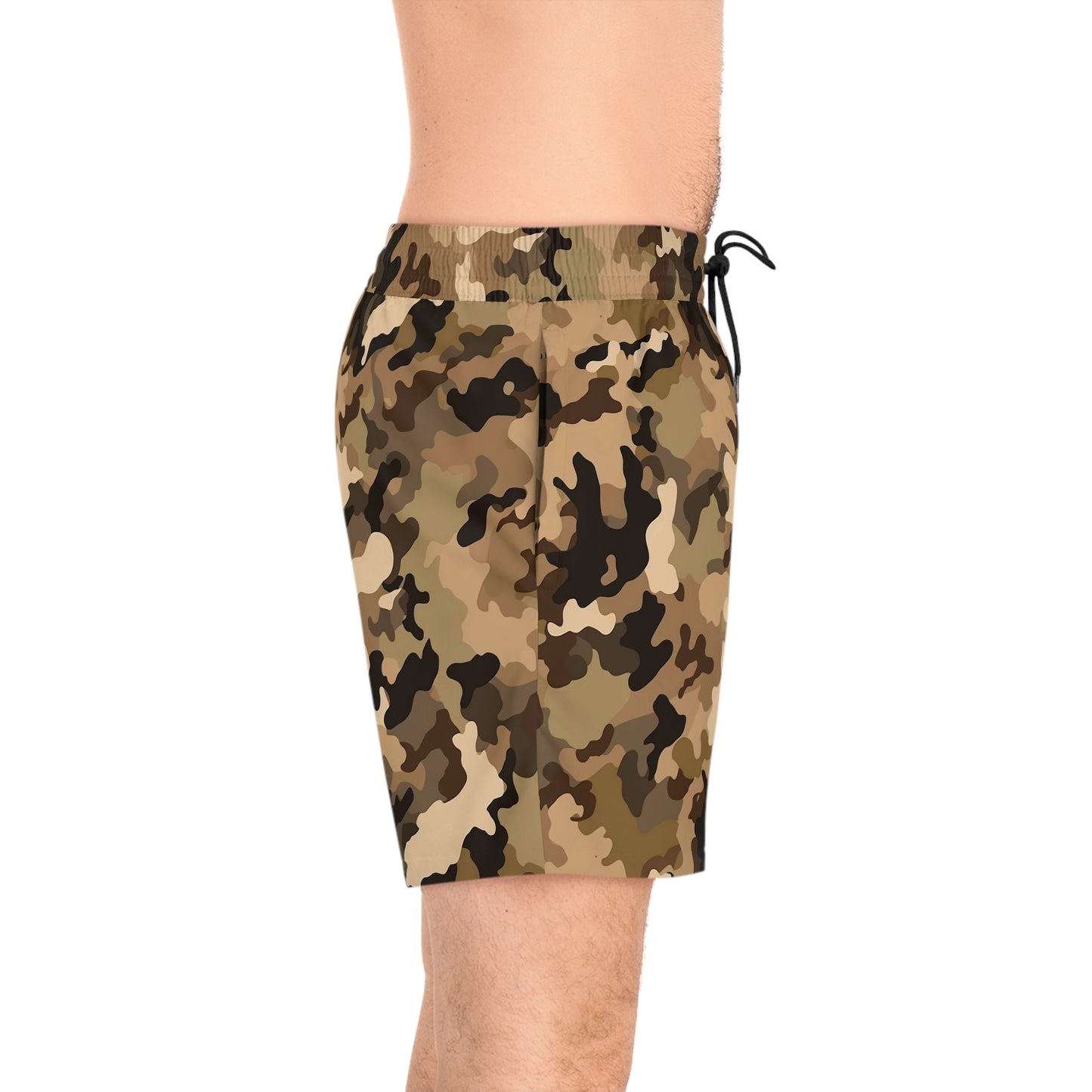 Brown Camo Swim Trunks