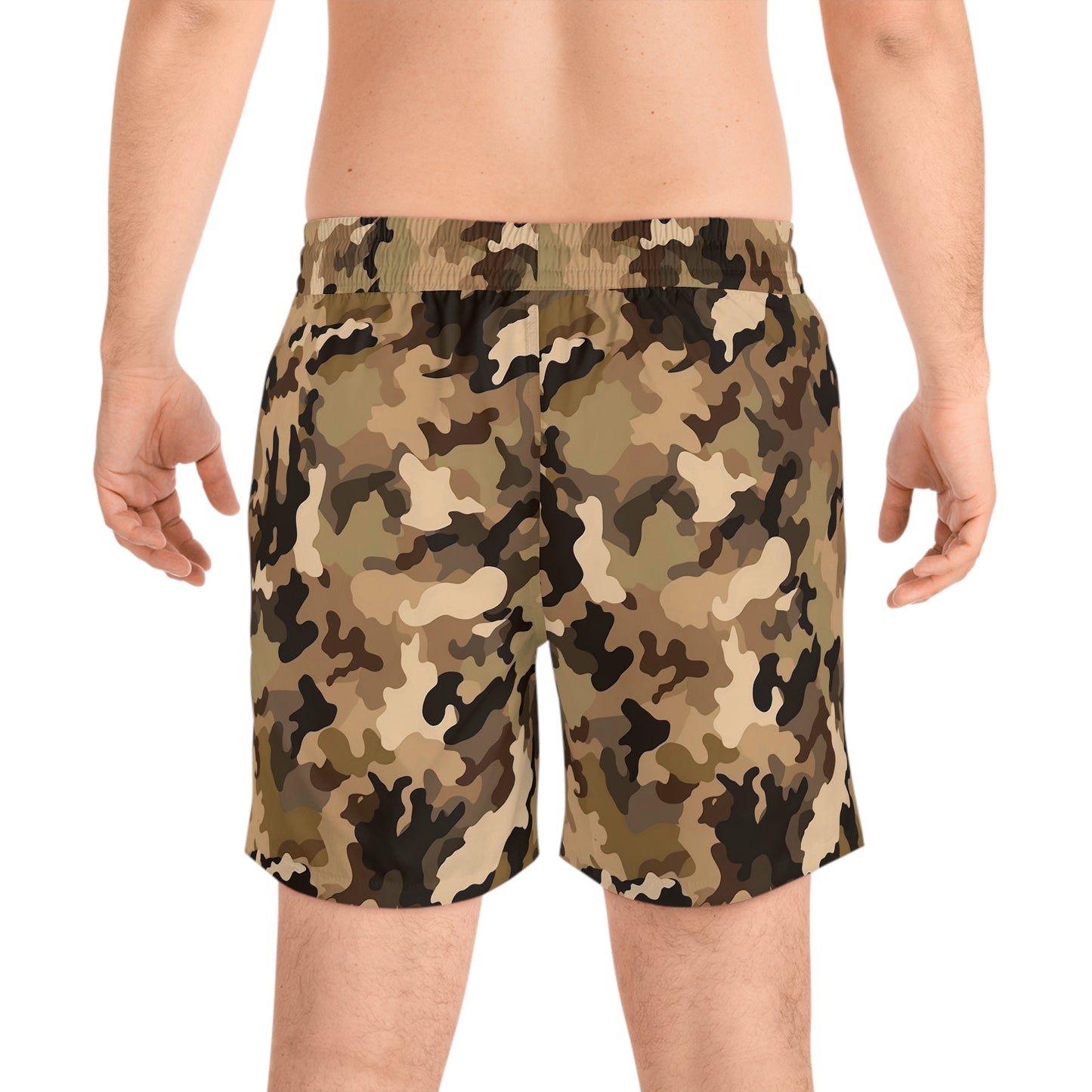 Brown Camo Swim Trunks