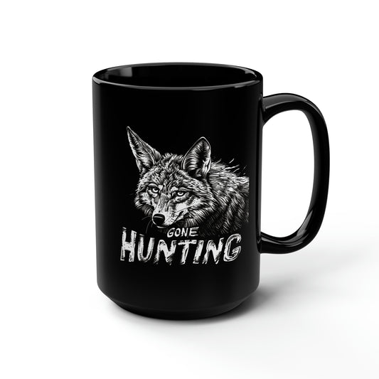 Gone Coyote Hunting Mug, 15oz