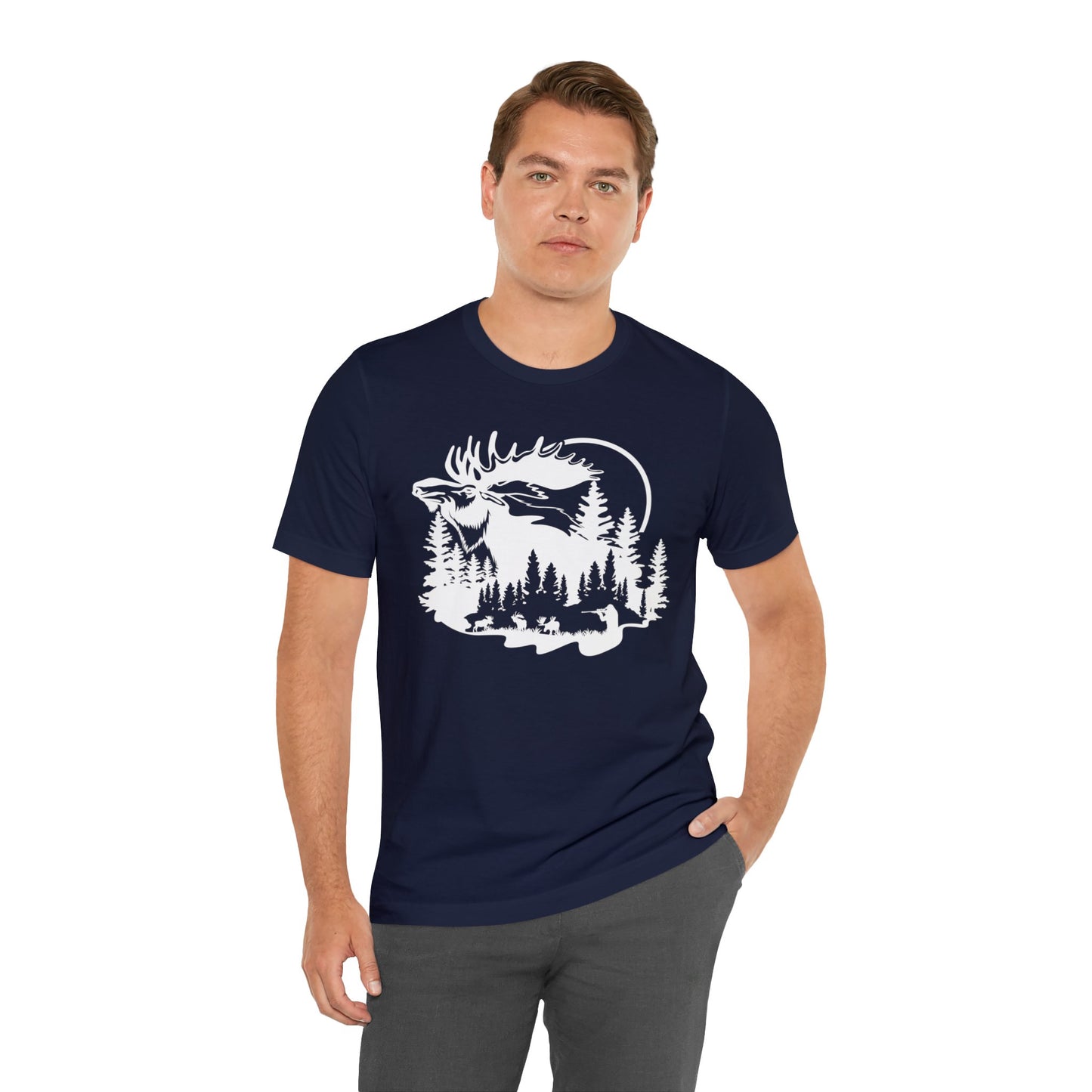 Moose Hunting Scene T-Shirt