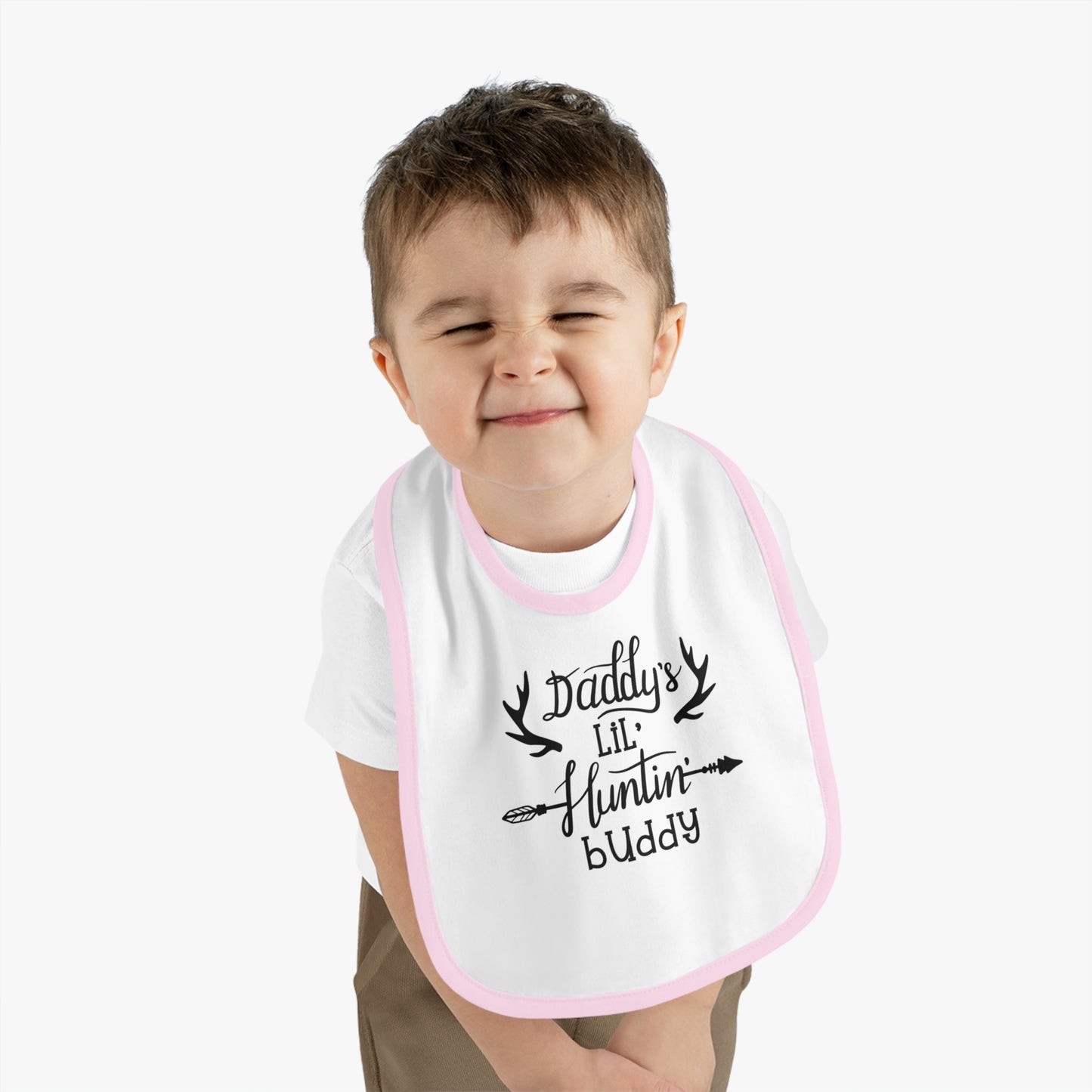 Daddy's Lil Huntin Buddy Baby Jersey Bib