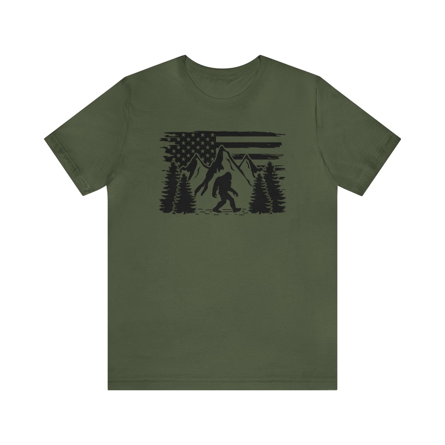 Bigfoot American Flag T-Shirt