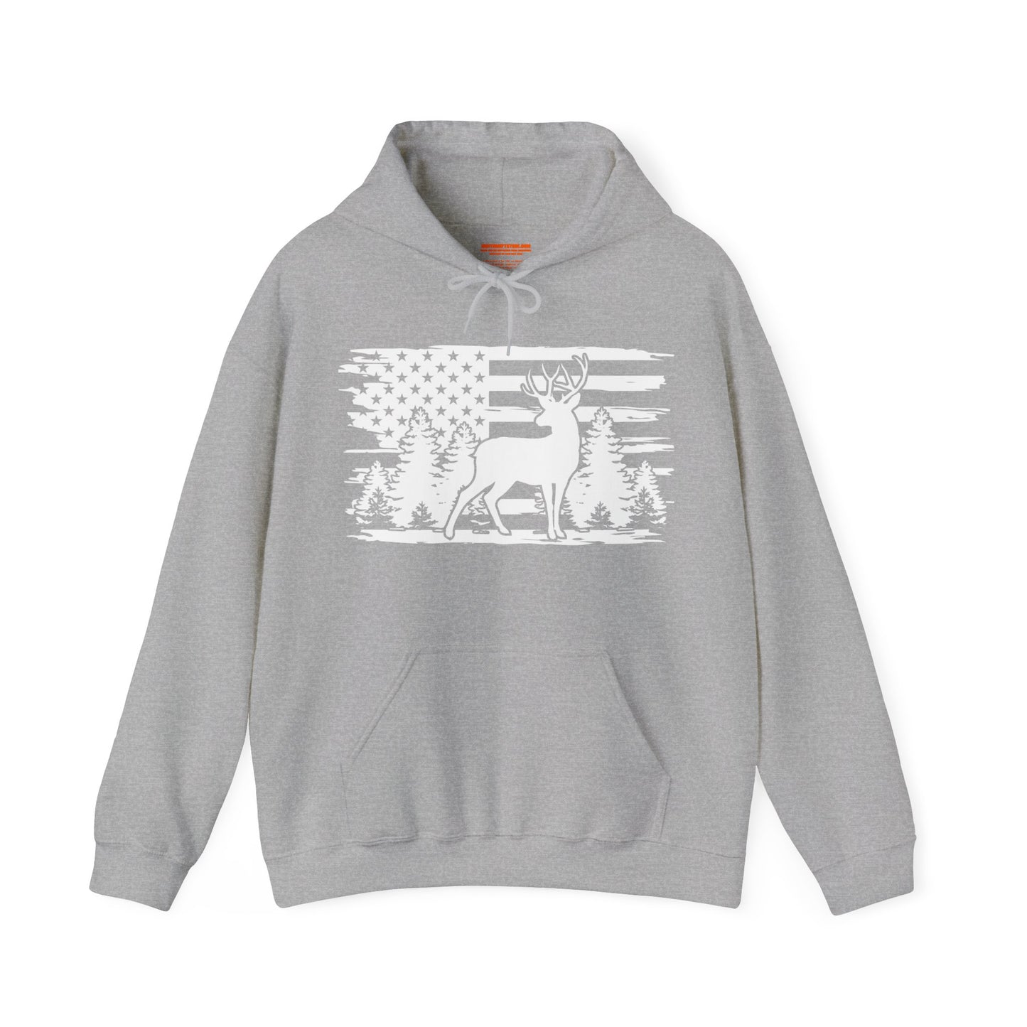 Deer American Flag Hooded Sweatshirt