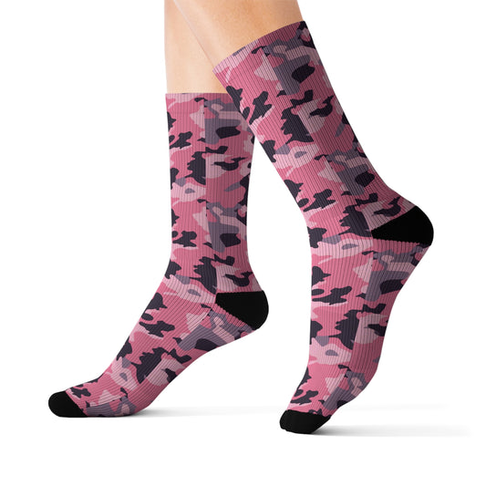 Pink Camo Socks