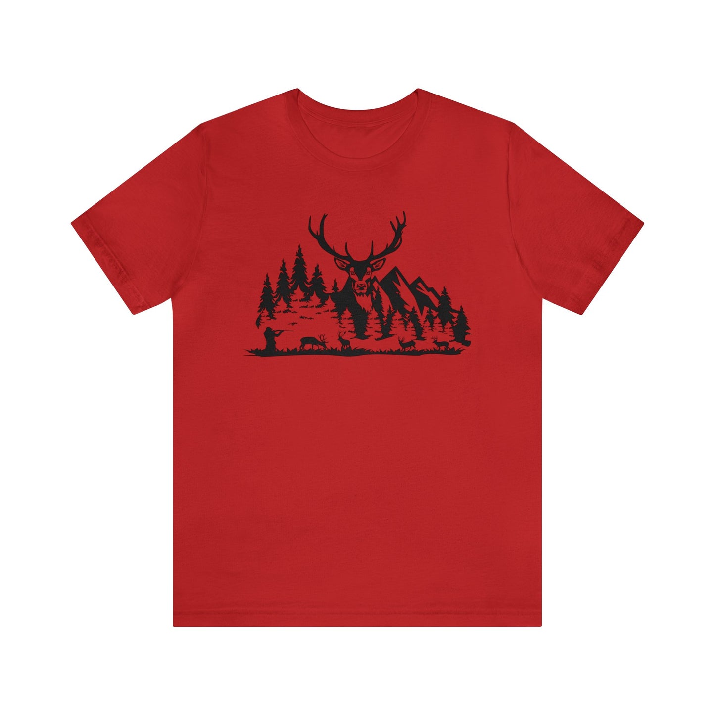 Elk Hunting Mountain Scene T-Shirt