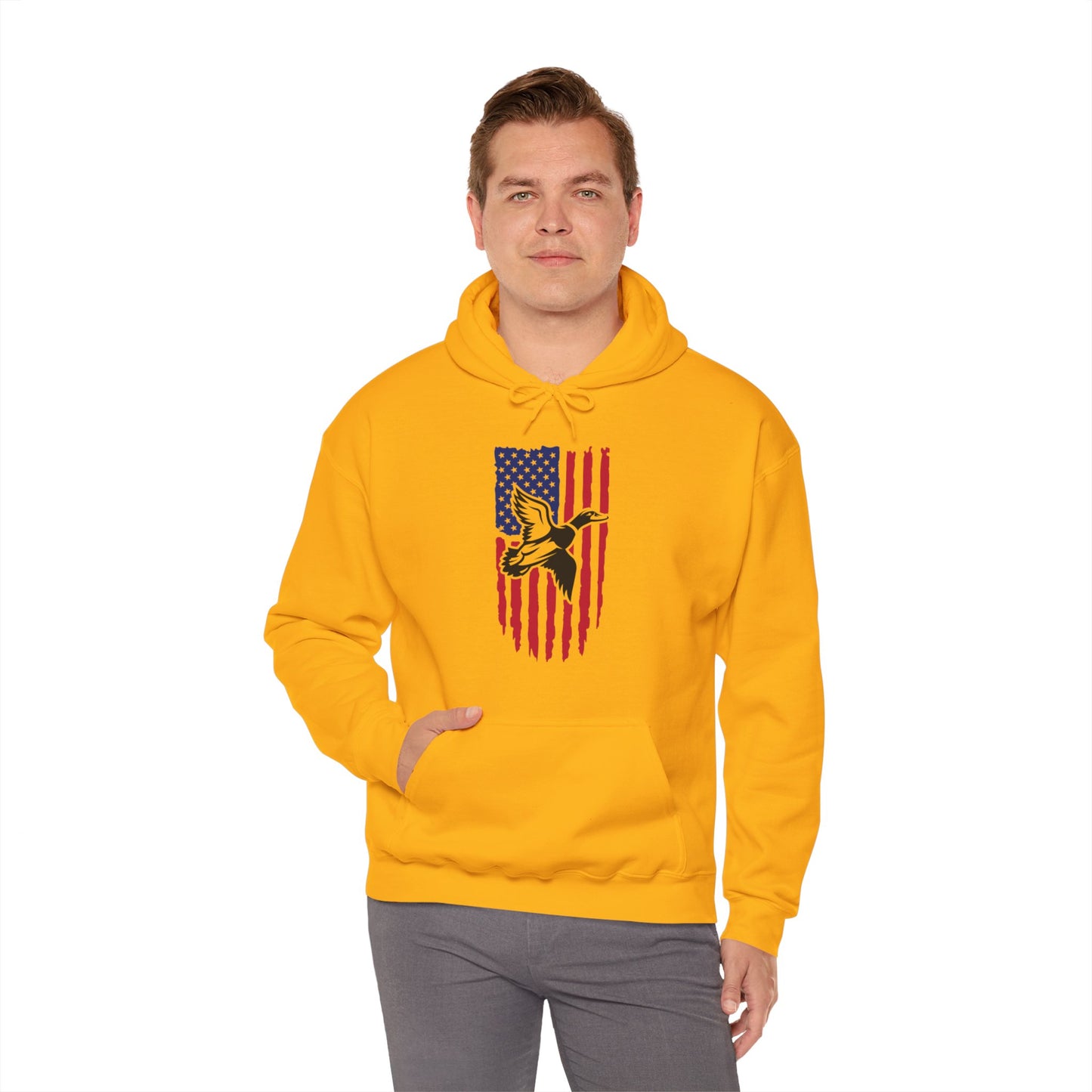 Duck American Flag Hooded Sweatshirt