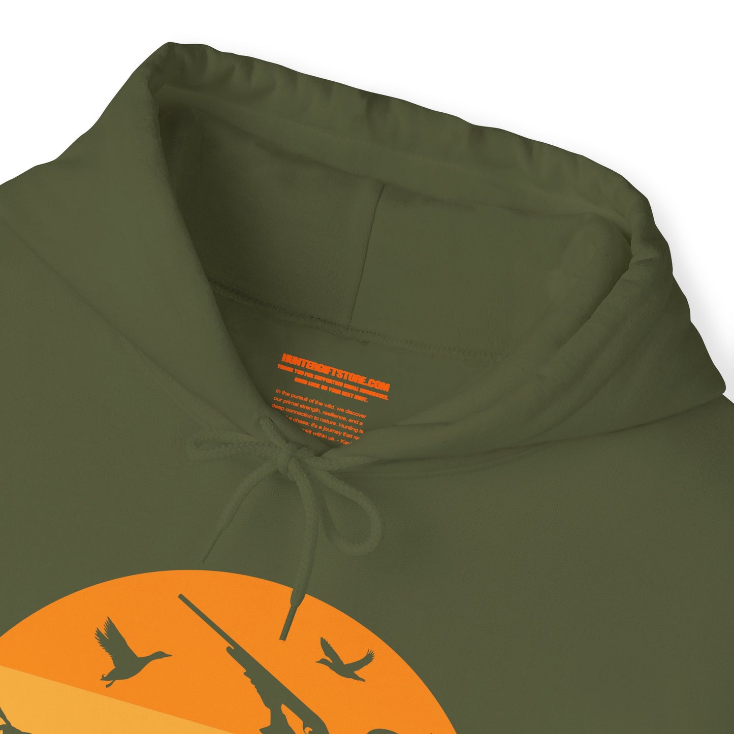 Duck Hunting Sunset Scene Hooded Sweatshirt