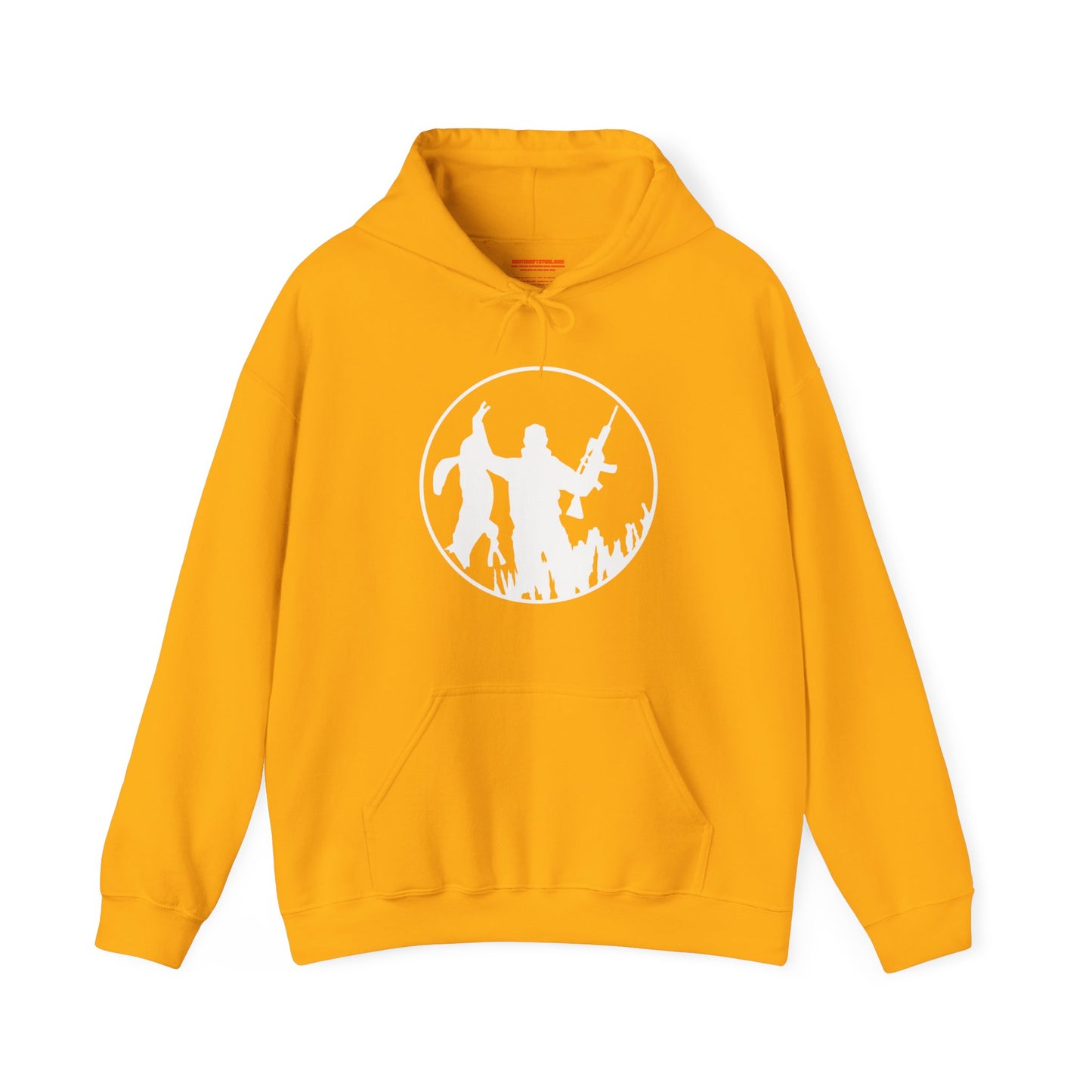 Coyote Hunter Holding Coyote Circle Hooded Sweatshirt