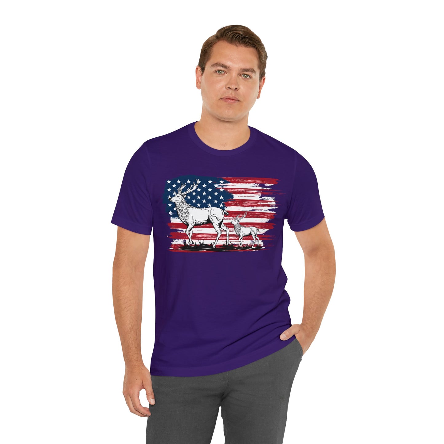 Elk American Flag T-Shirt