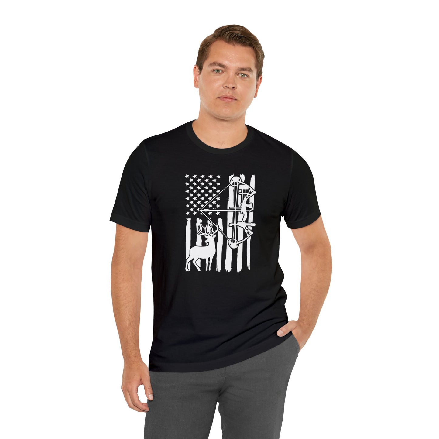 Bow Hunting American Flag T-Shirt