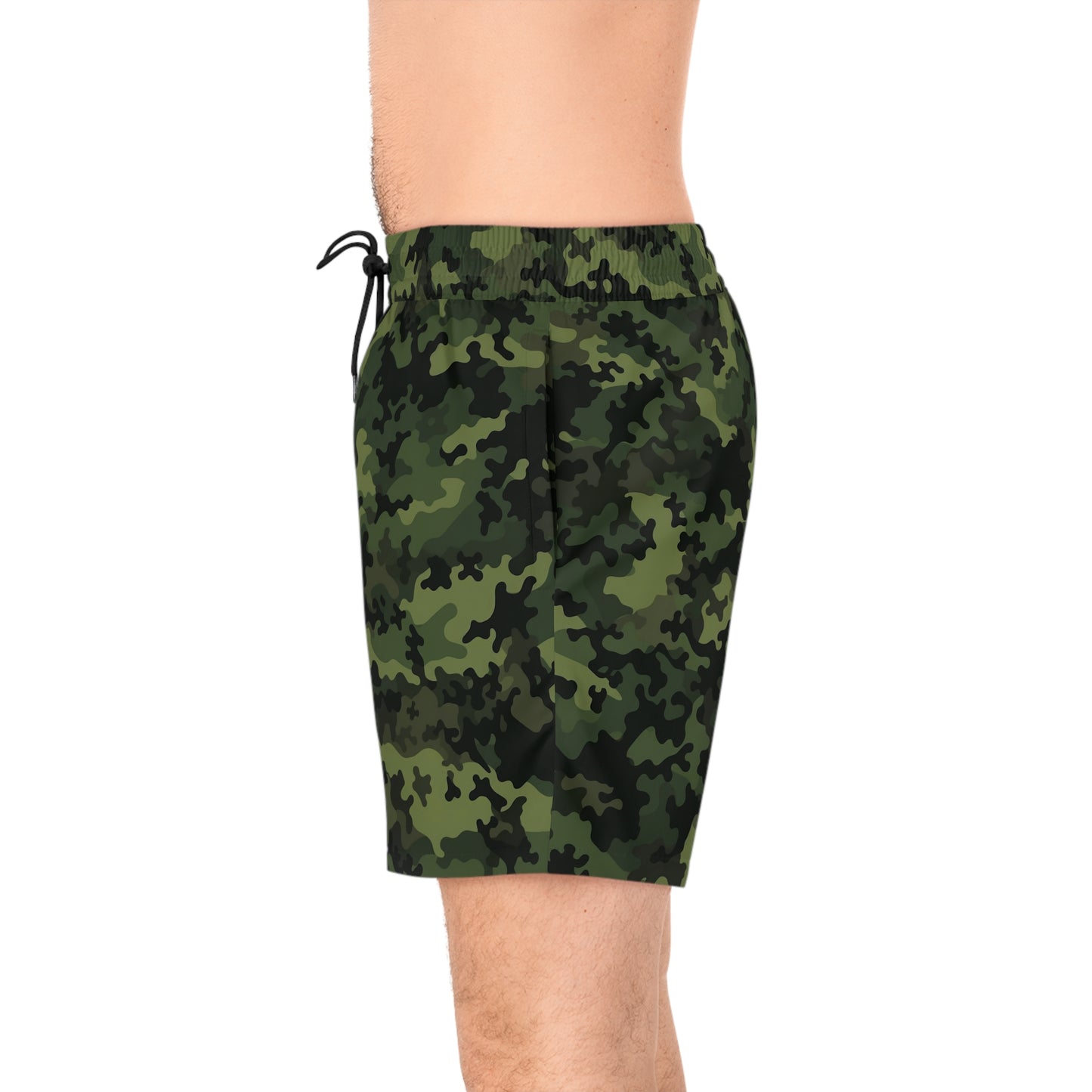 Green Camo Swim Trunks