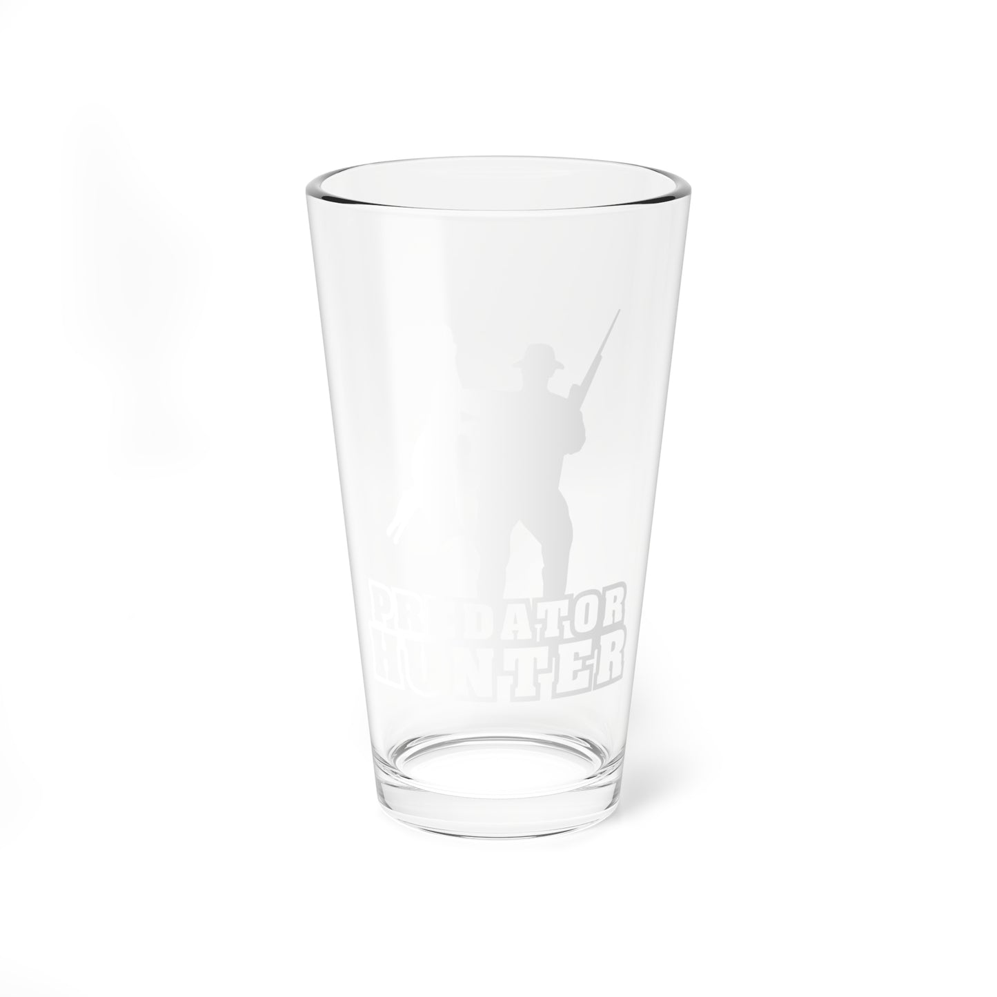 Predator Hunter Holding Coyote Pint Glass