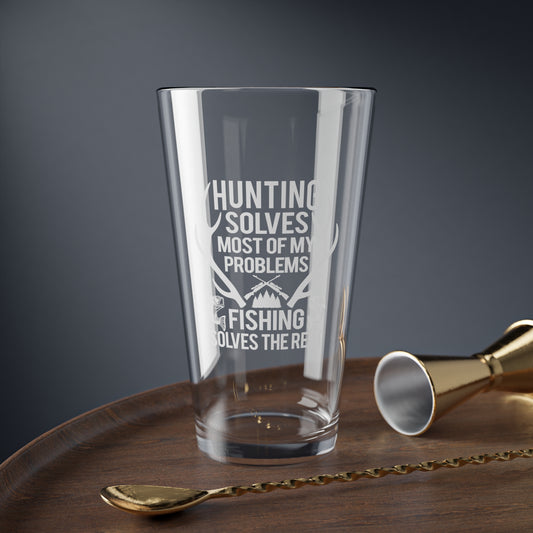 Hunting Solves Most Of My Problems Hunting Pint Glass