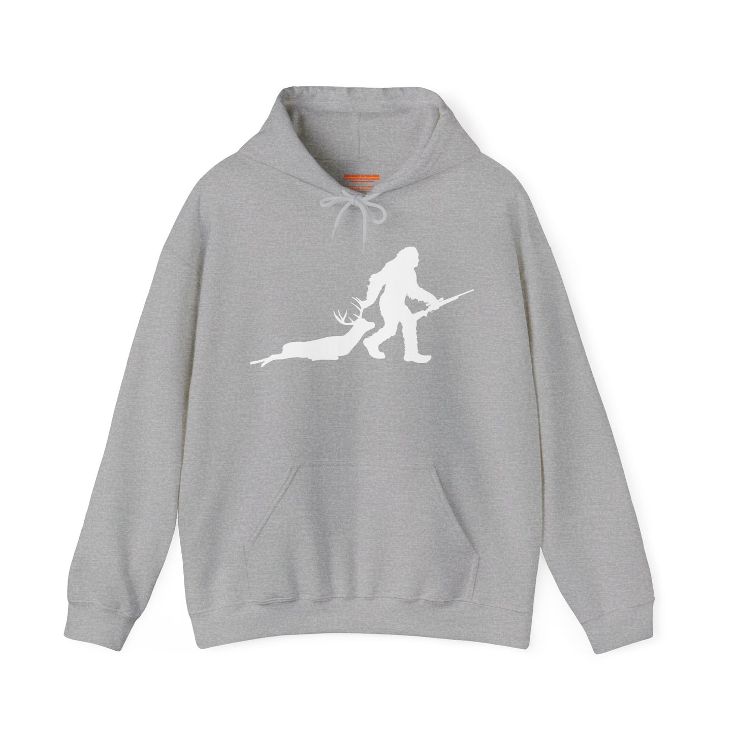 Bigfoot Dragging Deer Hooded Sweatshirt