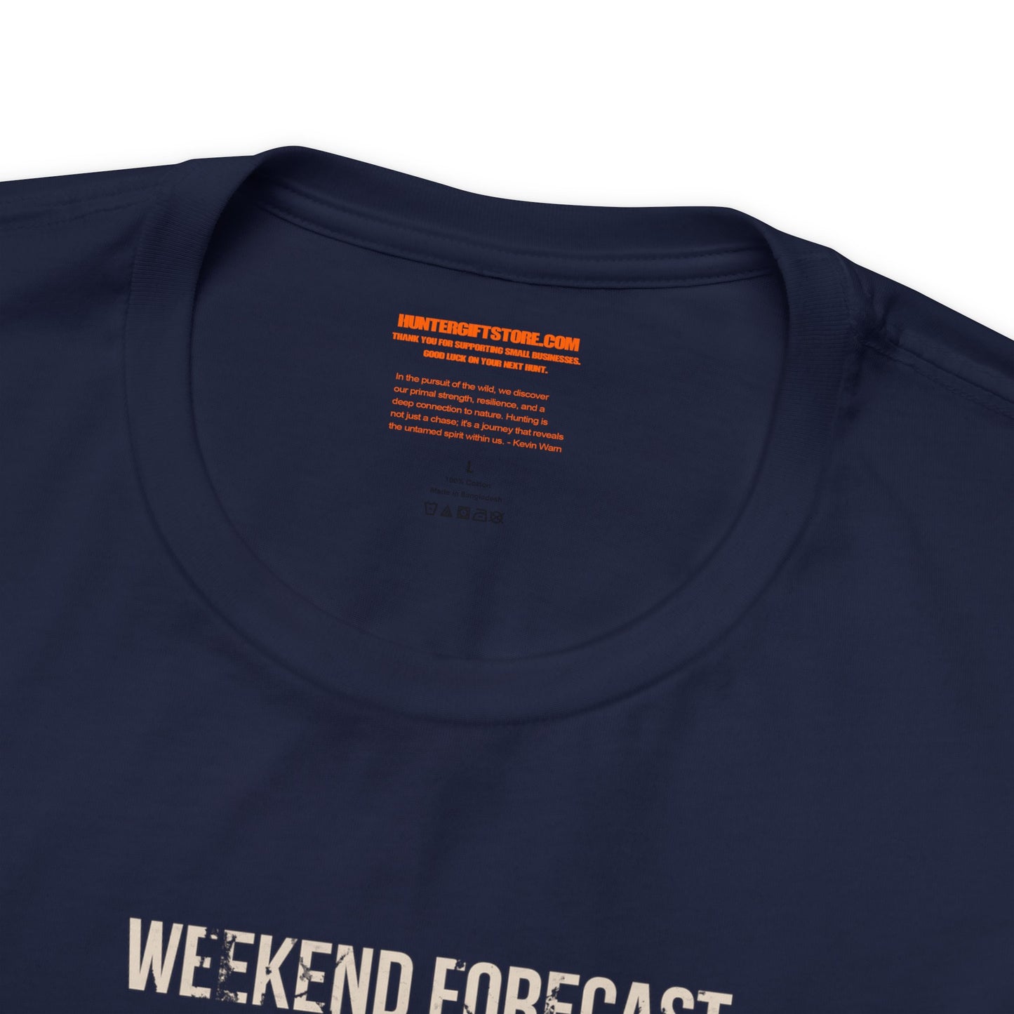 Weekend Forecast Deer Hunting With A Chance Of Beer Drinking T-Shirt