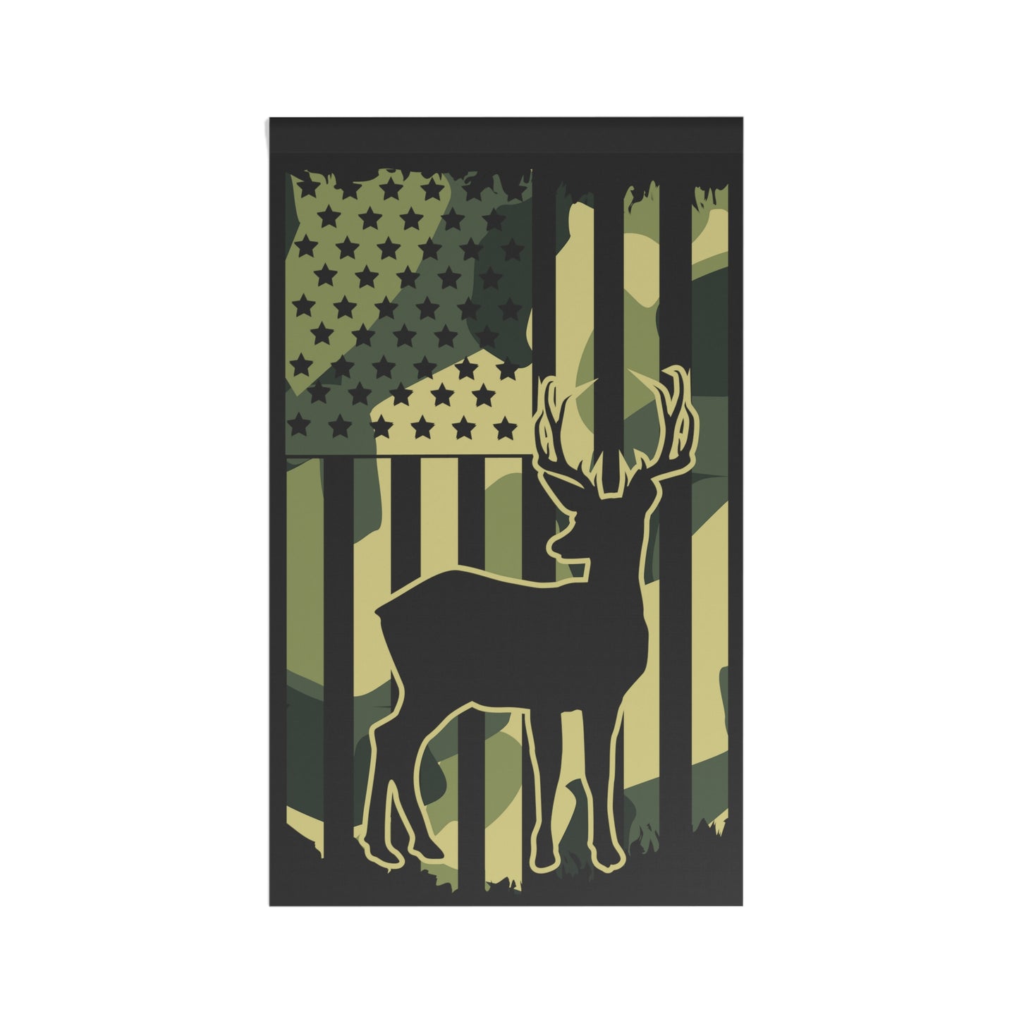 Camo Deer American Flag