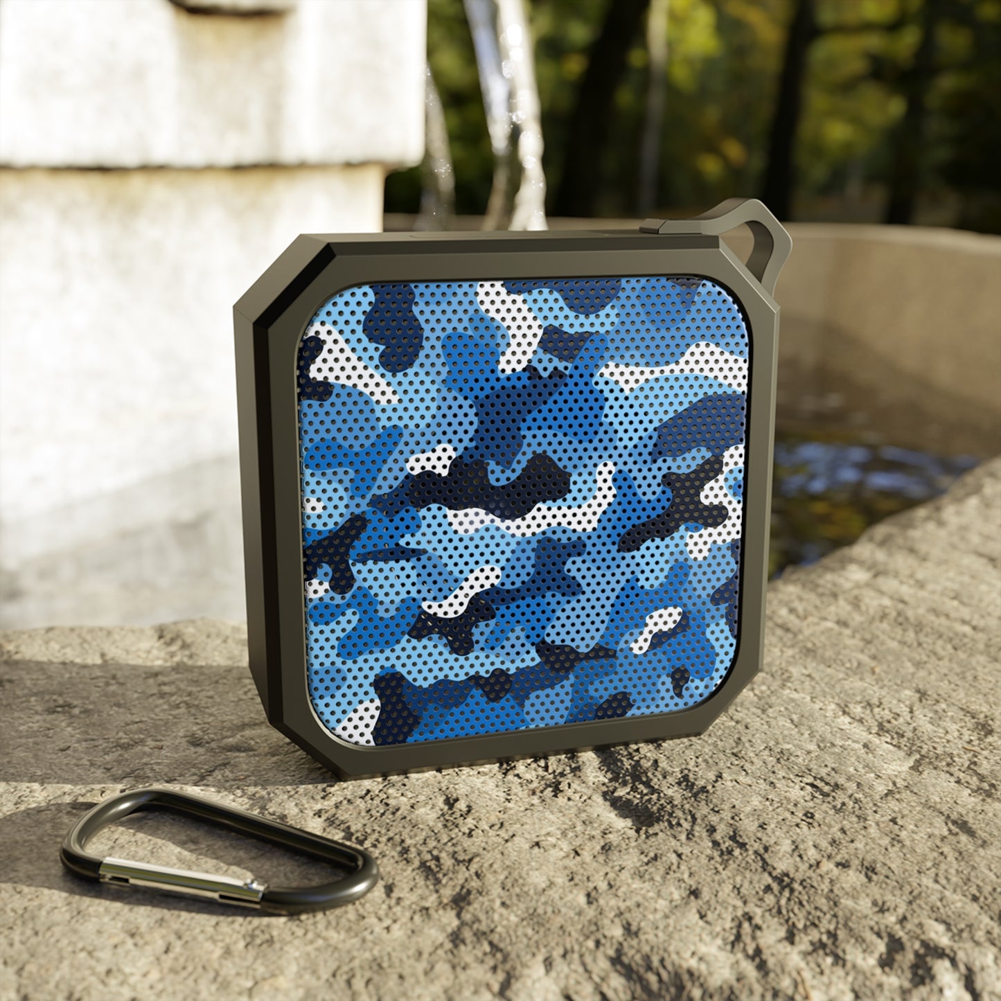 Blue Camo Waterproof Bluetooth Speaker