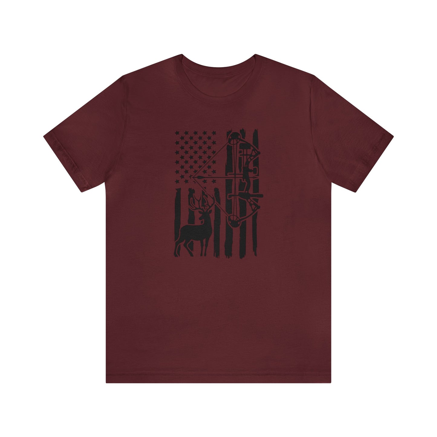 Bow Hunting American Flag T-Shirt